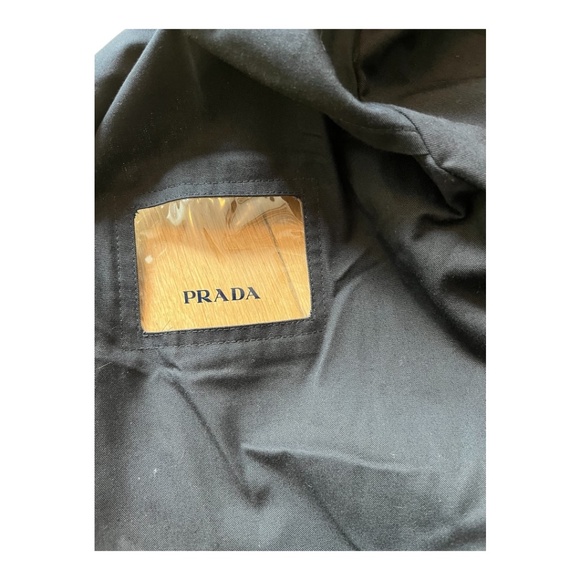 Prada Black Wool Wrap Coat with Fox Collar Size 46 (US Size 10) - Picture 11 of 16